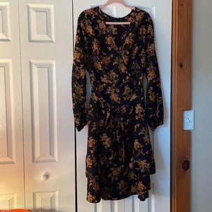 Black floral dress